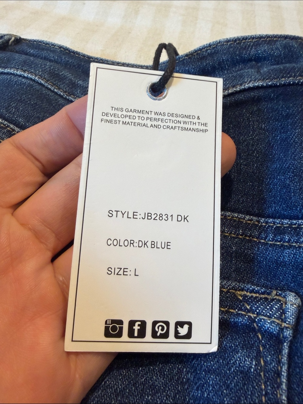 Judy Blue Medium Wash Denim Pencil Skirt with Back Slit - Picture 7 of 7
